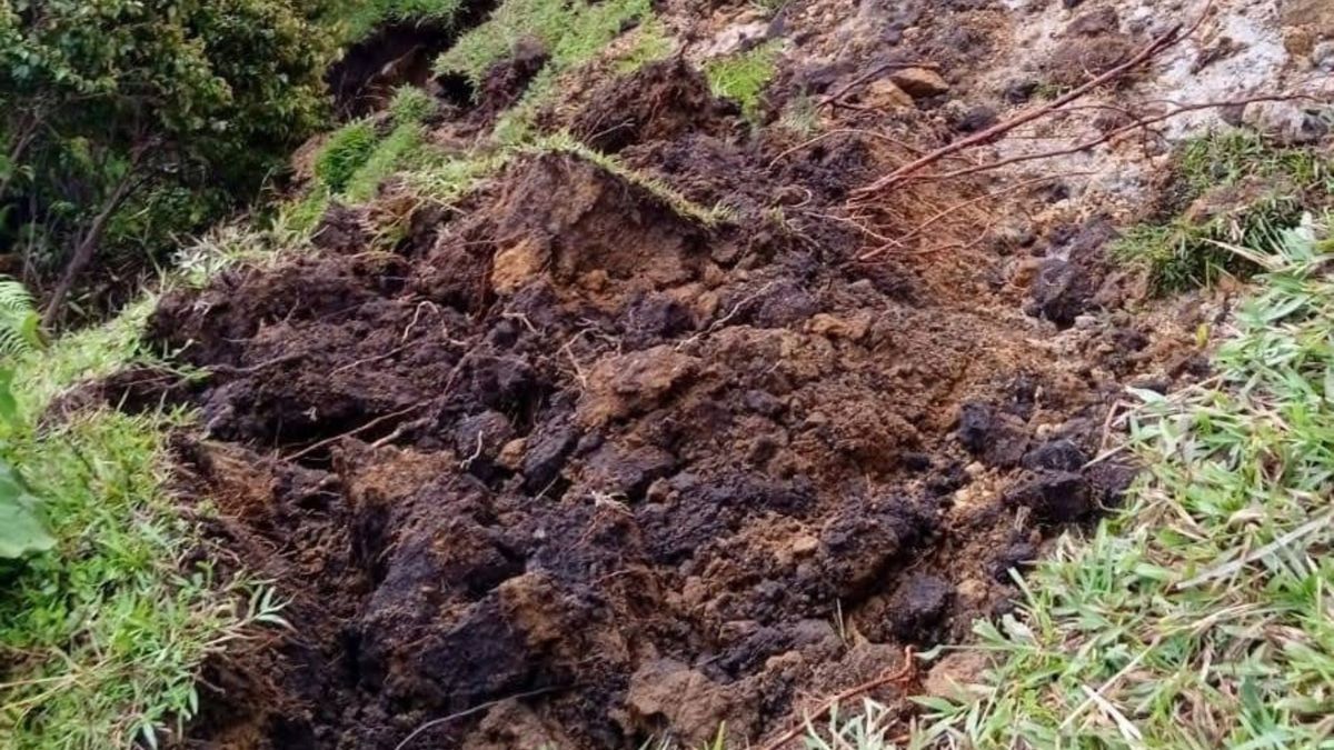 Afectación por derrumbes en la vía Jesús María - Florián