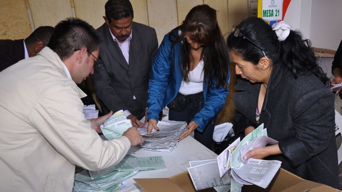 Conteo de votos en las elecciones
