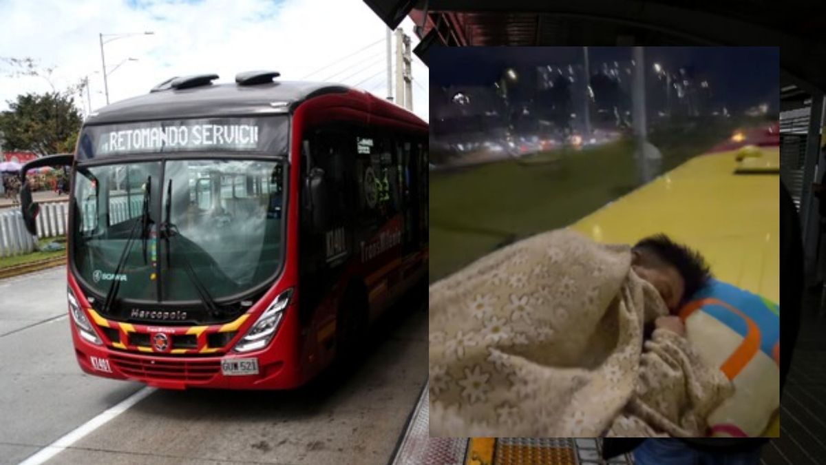 Usuario montó cama encima de TransMilenio se fue soñando para el trabajo