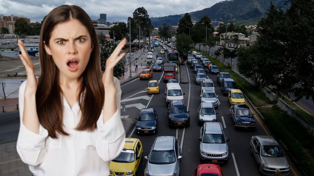 Trancón en Bogotá - mujer molesta