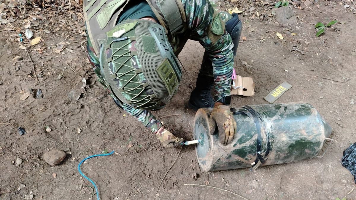 Desactivación de explosivos en zona rural de Cúcuta