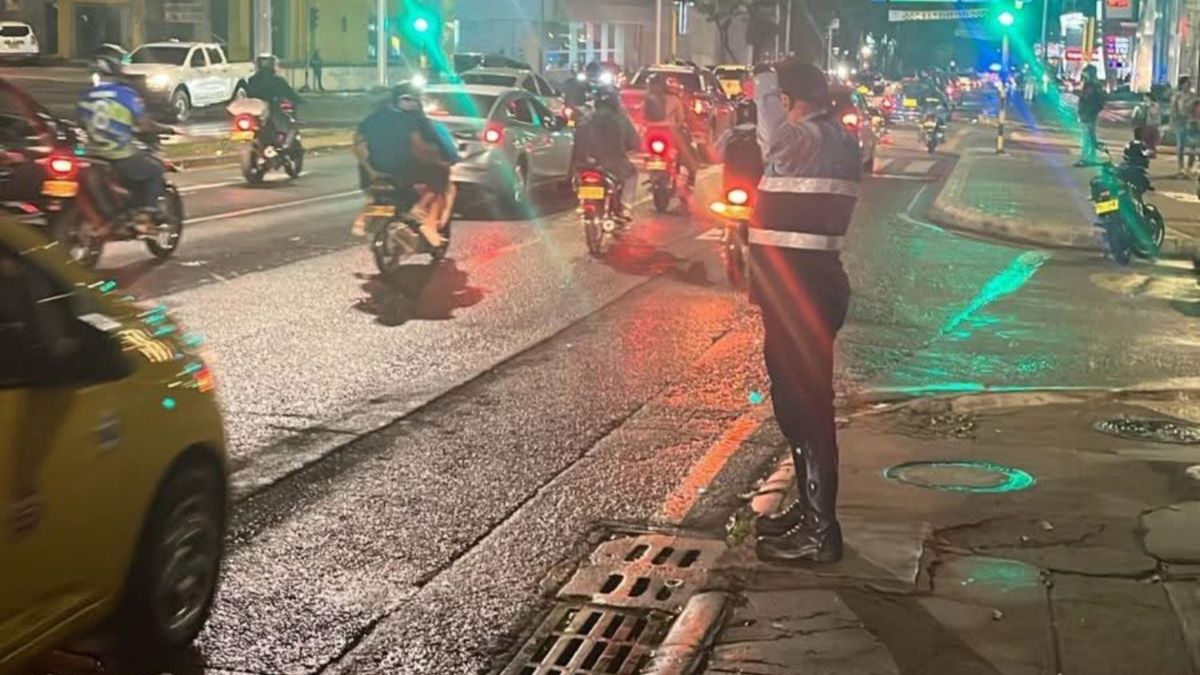 Movilidad en Bucaramanga de noche