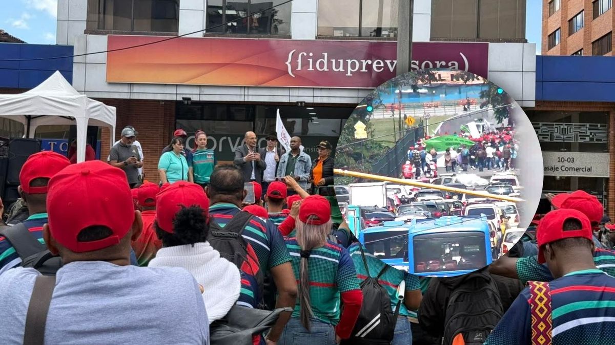 Personas bloquean el paso en la calle 72 con carrera 11