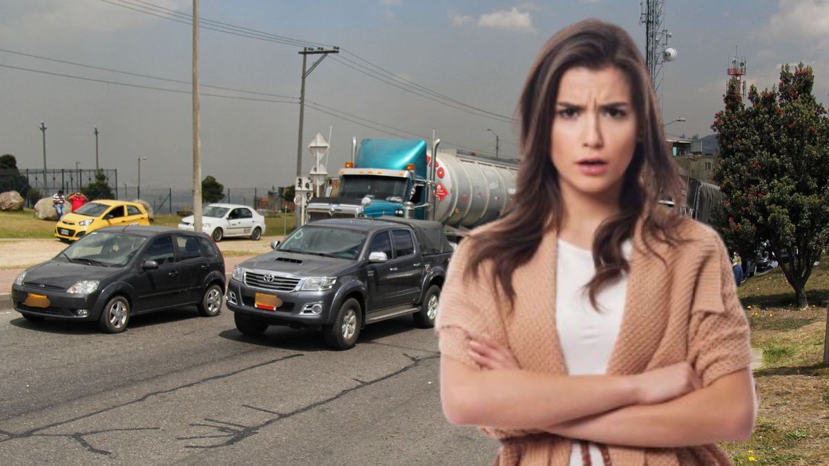 Trancón en Bogotá - mujer molesta