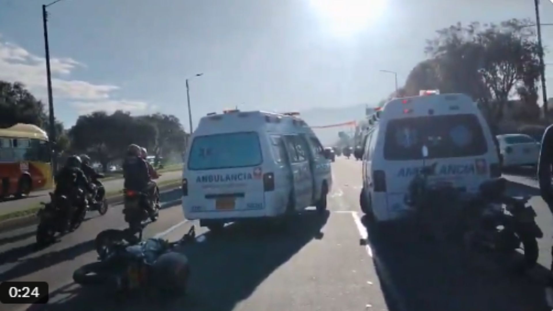 Accidente en la avenida Américas con carrera 60