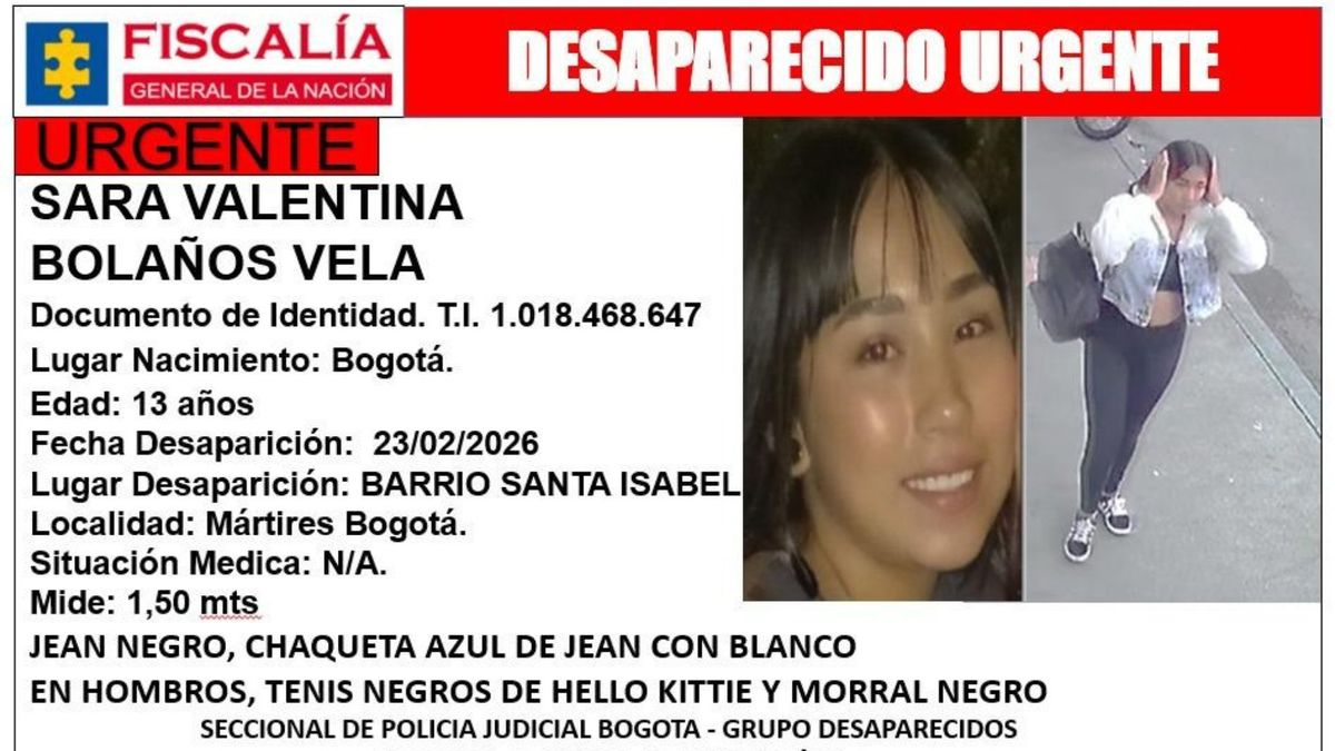 Sara Valentina Bolaños de 13 años desapareció en Santa Isabel.