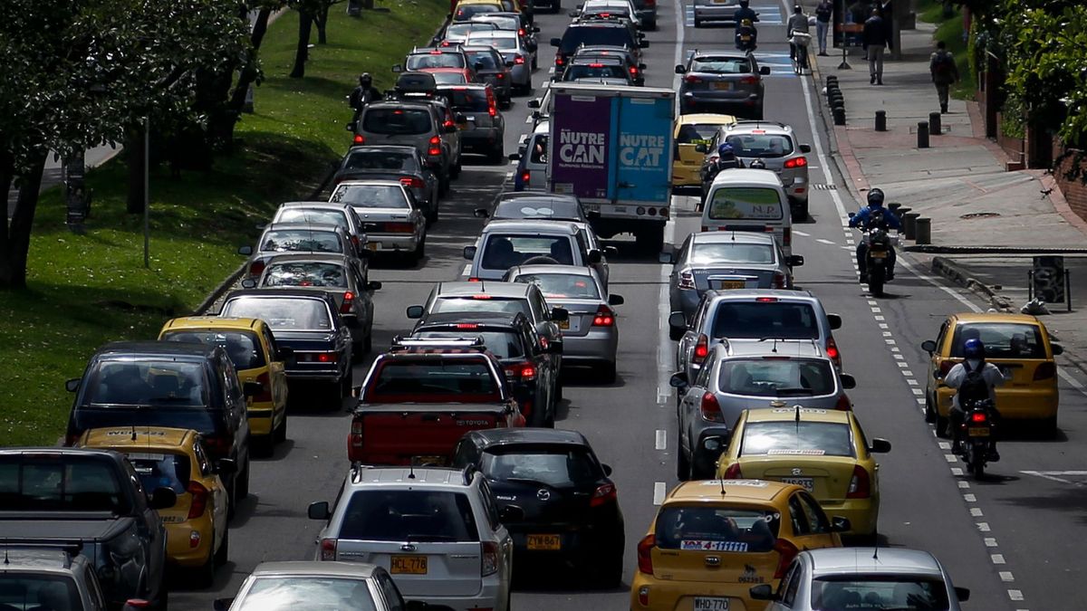Trancones en Bogotá en hora pico