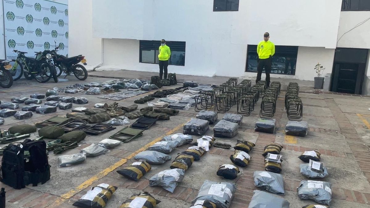 Material de intendencia incautado en Norte de Santander