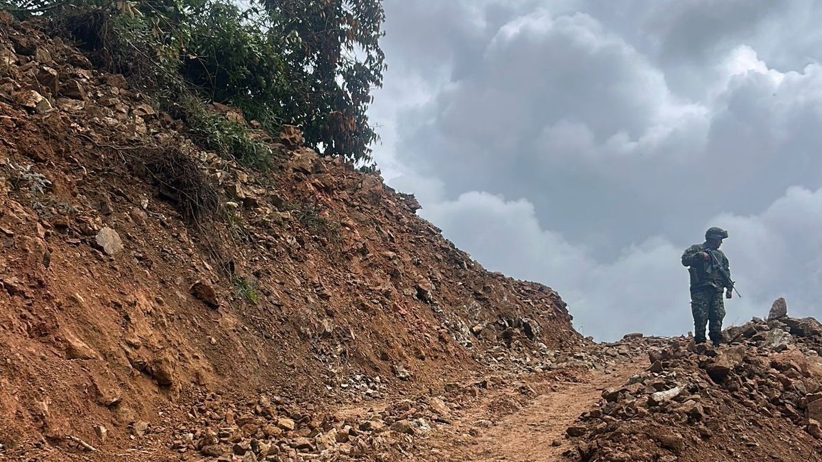 Derrumbe en San Luis, oriente de Antioquia.