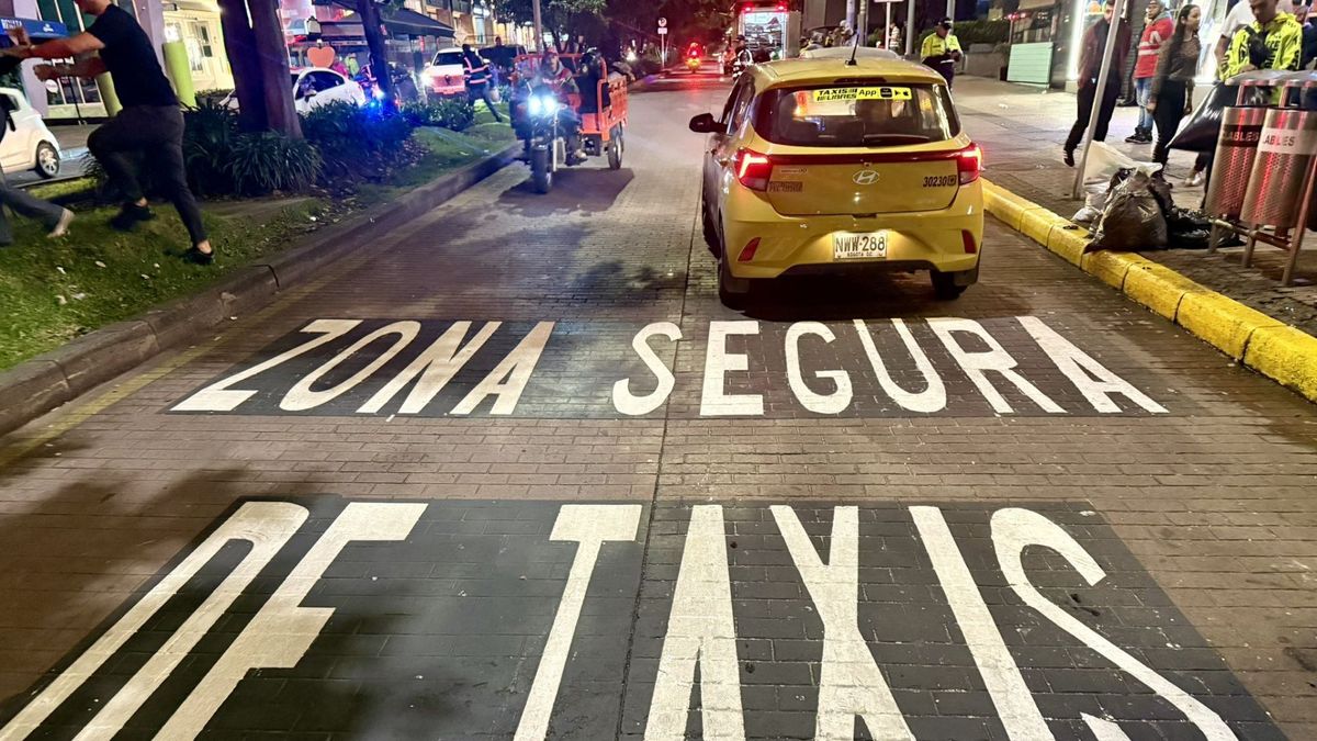 Demarcación de zona segura para coger taxi tras salir de rumba