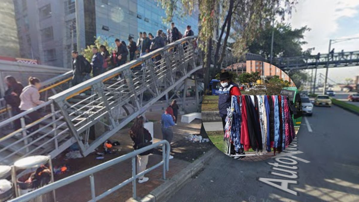 Imagen ilustrativa de vendedores ambulantes en el puente de la calle 100