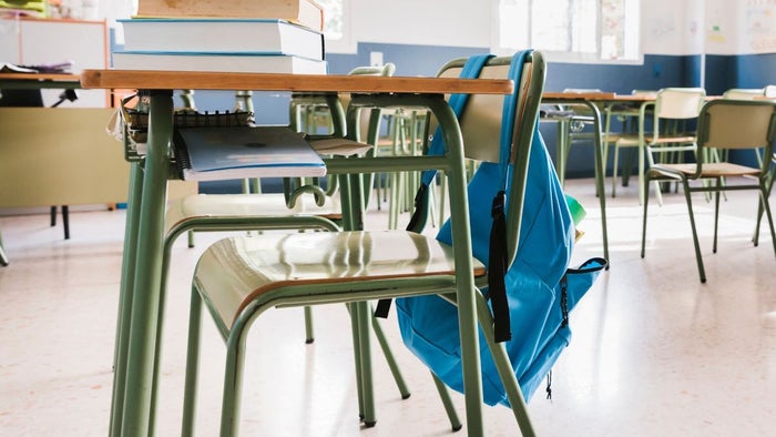 Pupitre en un salón de clases