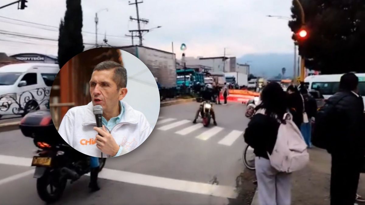 Leonardo Donoso refiriéndose a los bloqueos en Chía