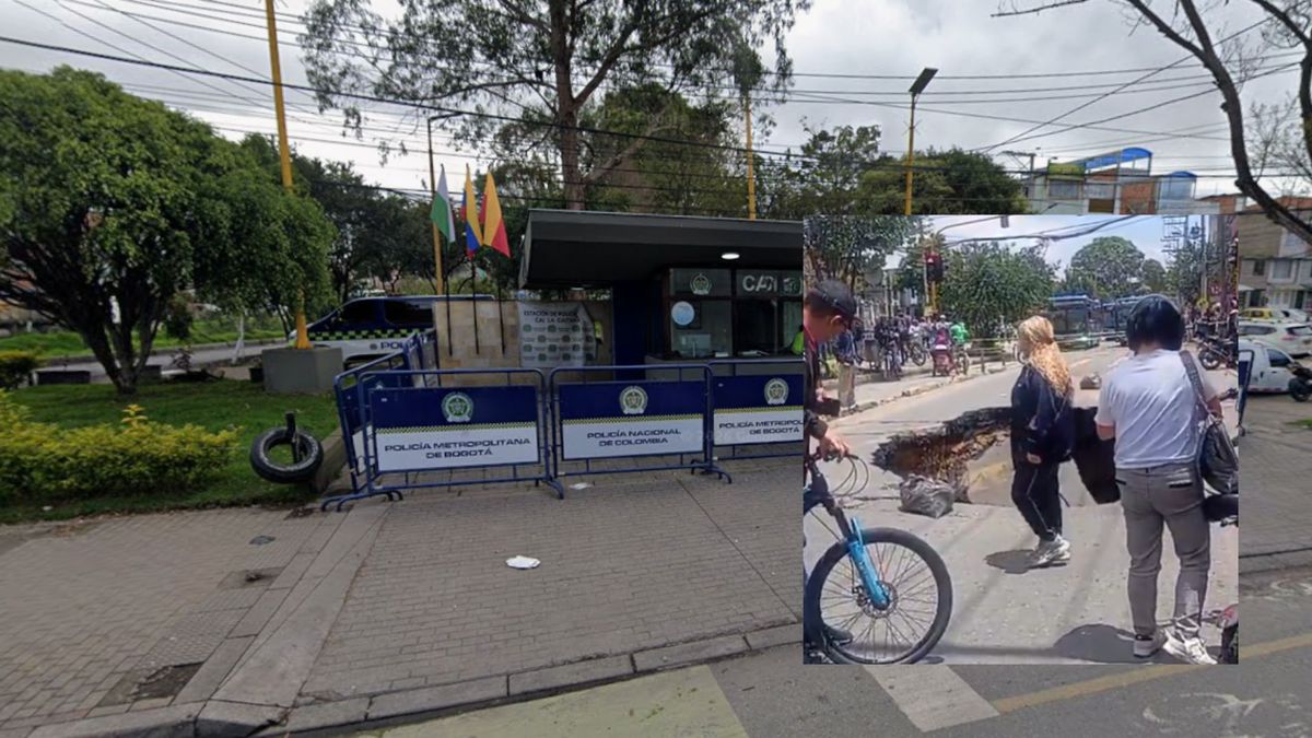 ¡Se tragó la calle! Hueco gigante paraliza el paso frente al CAI La Gaitana en Suba