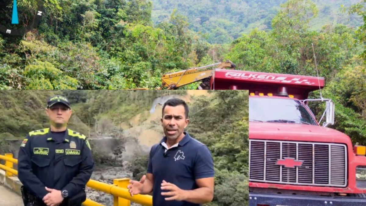 Cierran vía Pacho–La Palma por culpa del invierno maquinaria pesada al rescate