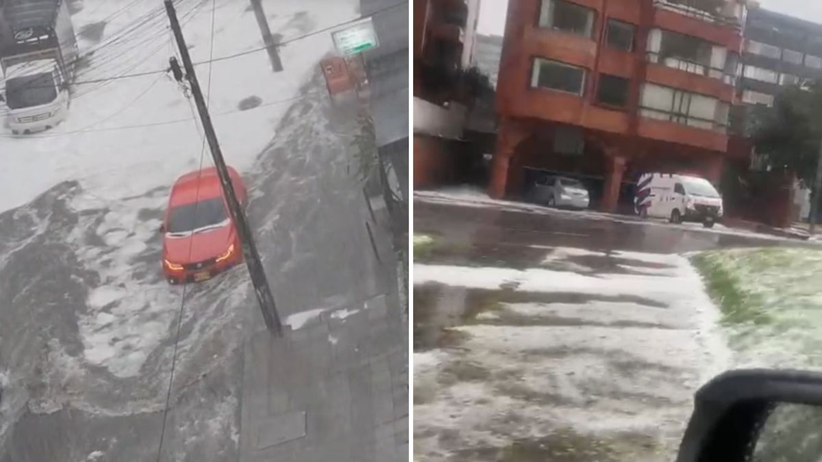 Fotos de la granizada en los barrios de Bogotá