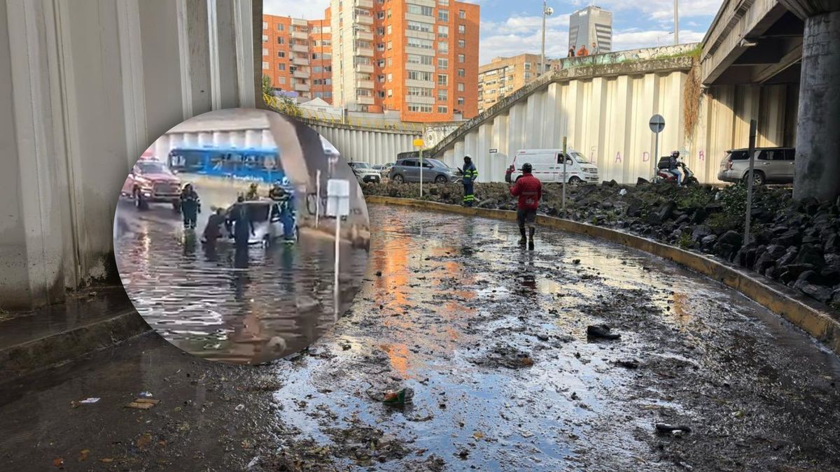 Inundación en el deprimido de la 94
