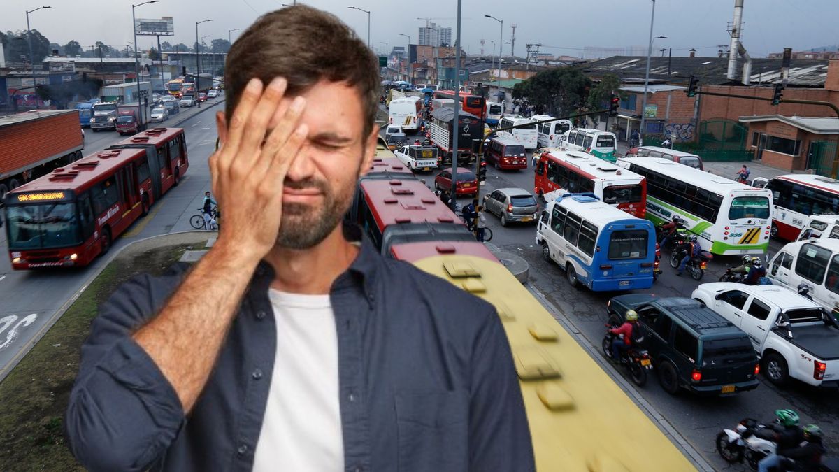 Trancones en Bogotá - hombre molesto