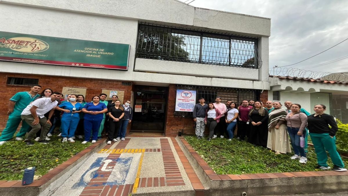 Protesta de trabajadores de Asmet Salud, marzo de 2026