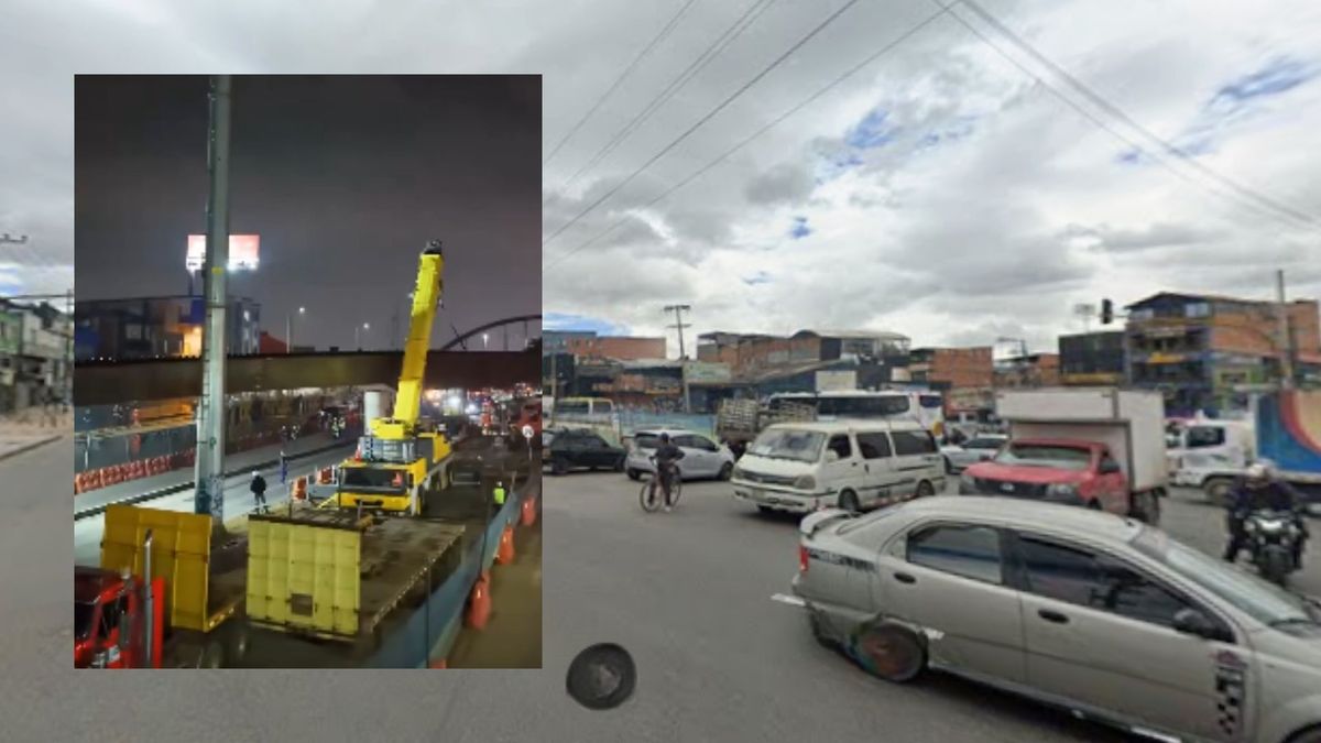 Instalan enorme puente en Soacha para conectar con la Autopista Sur