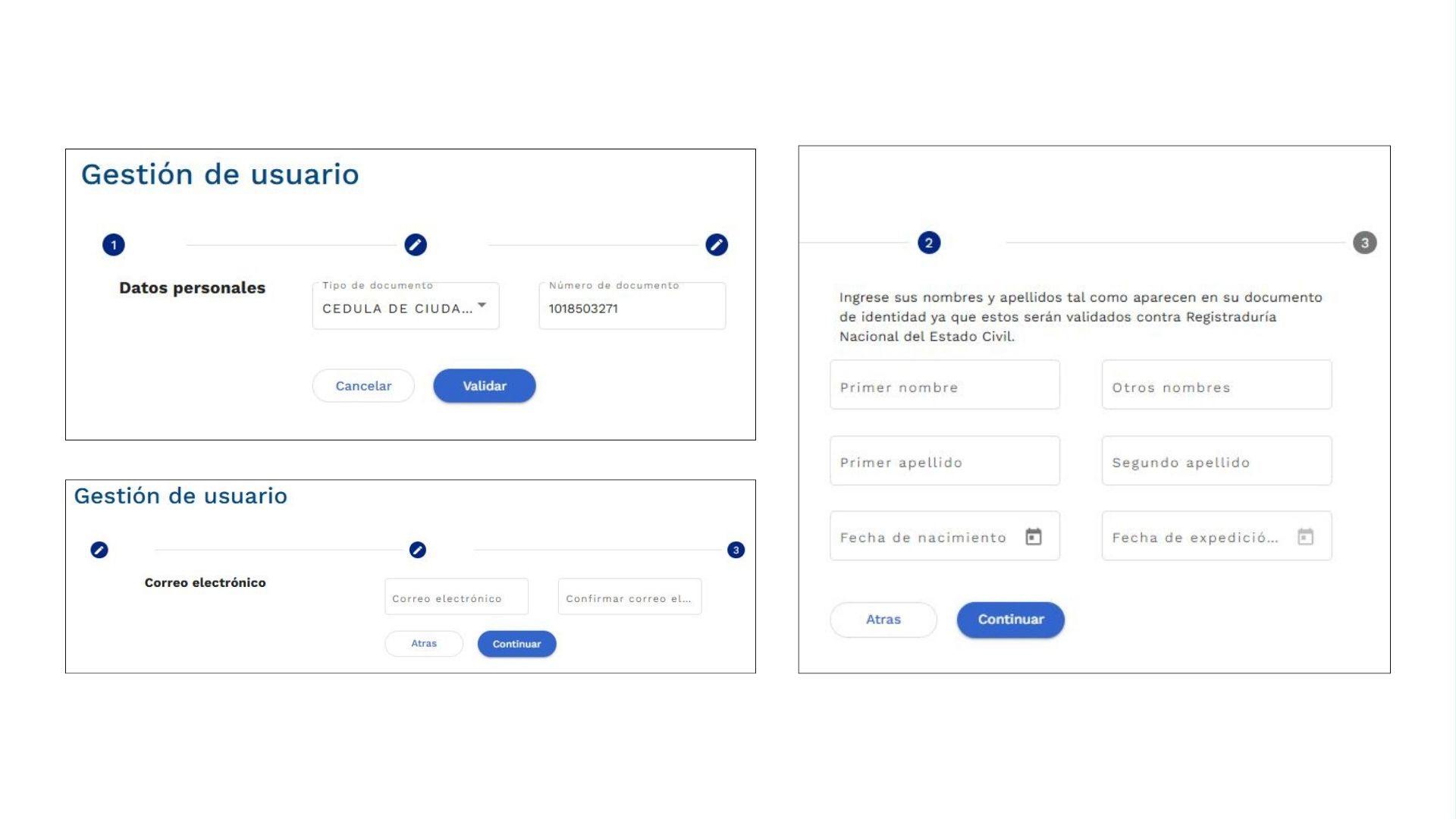 Pasos para crear su nuevo usuario