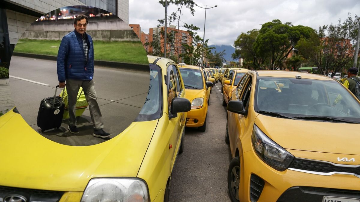 Protesta de taxistas (imagen de referencia) - hombre caminando al aeropuerto
