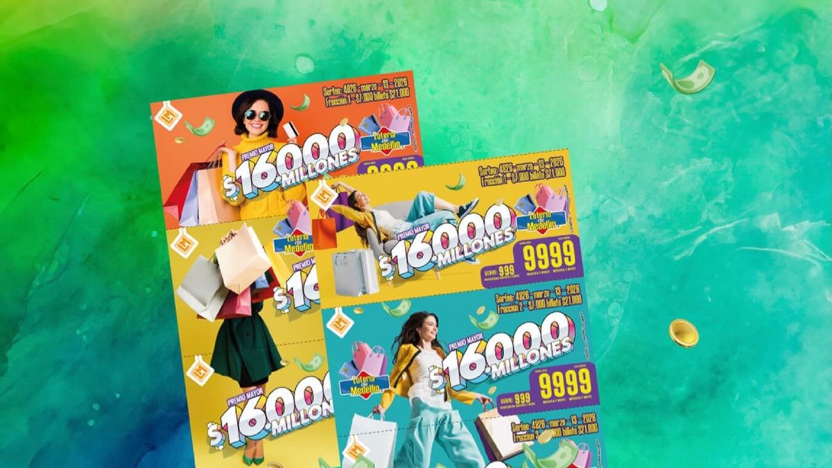 Billete Lotería de Medellín marzo 13 2026