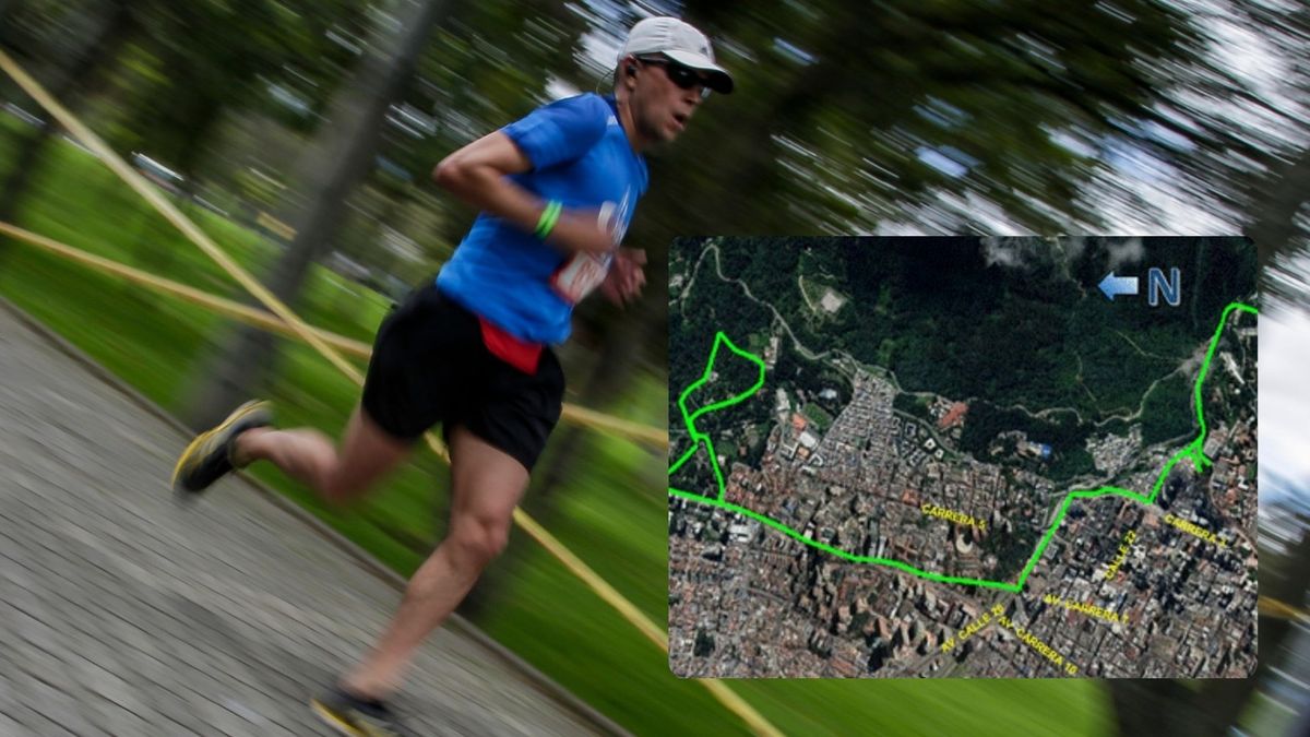 Cierres viales en Bogotá - hombre en una carrera atlética