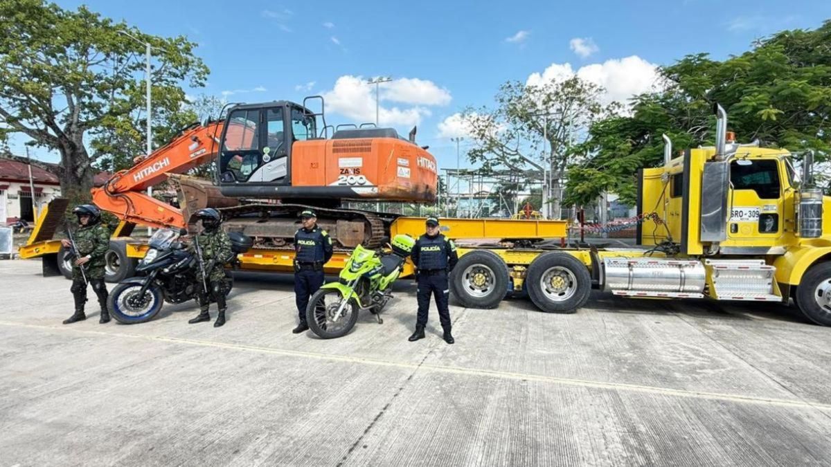 Incautación de maquinaria amarilla en Tolima