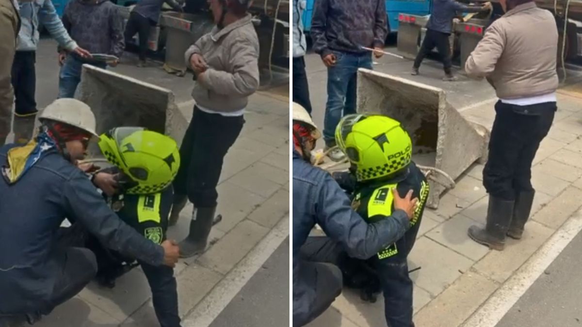 Policía que escoltaba concejal resultó herido tras caída de tolva en obra de la 116