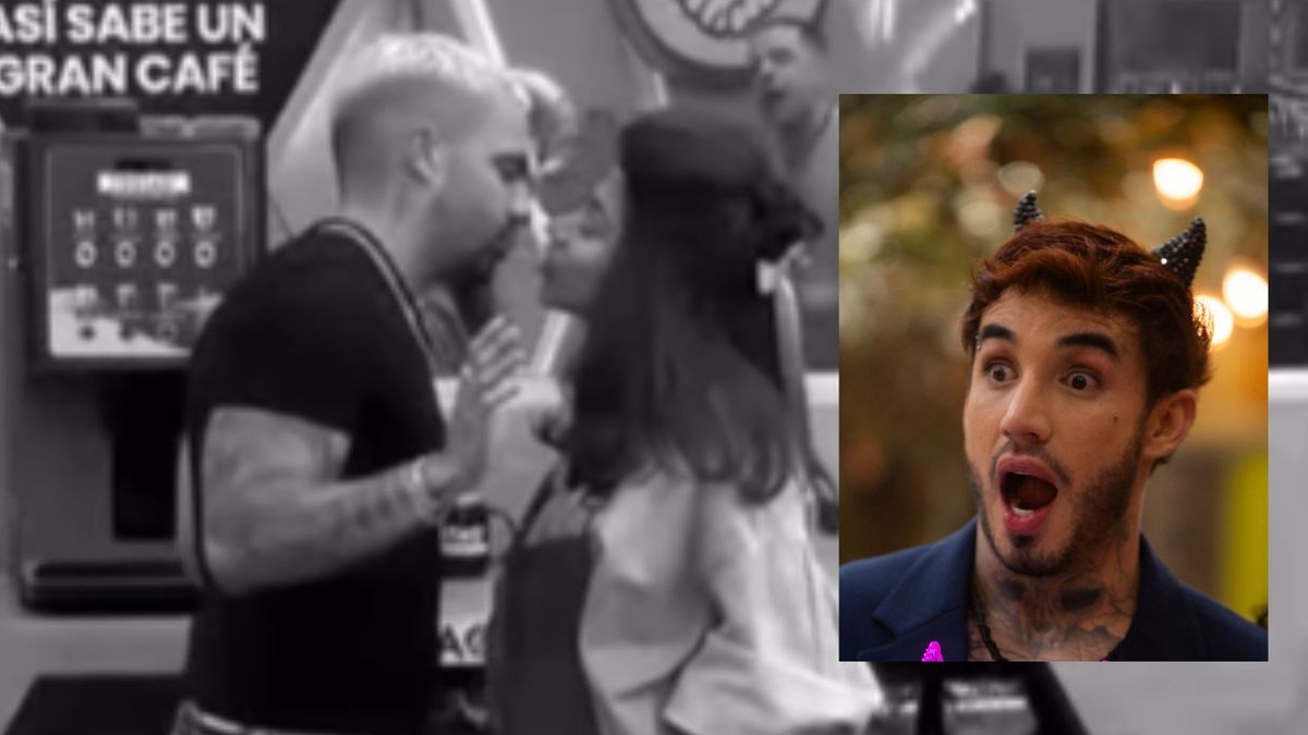 Beso de Altafulla y Karola en La casa de los famosos - Valentino sorprendido