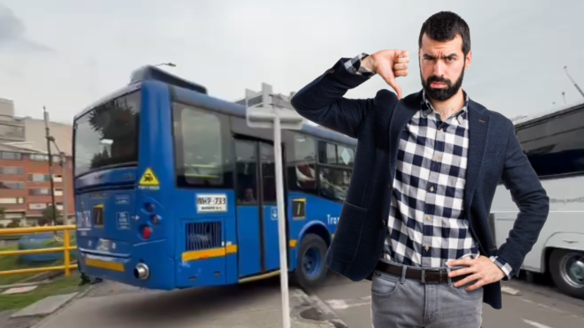 Bus de SITP - hombre molesto