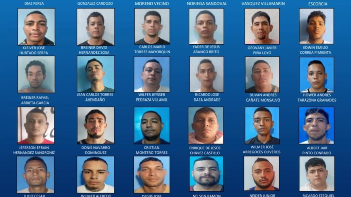 Reclusos que se fugaron en Santa Marta durante el motín.