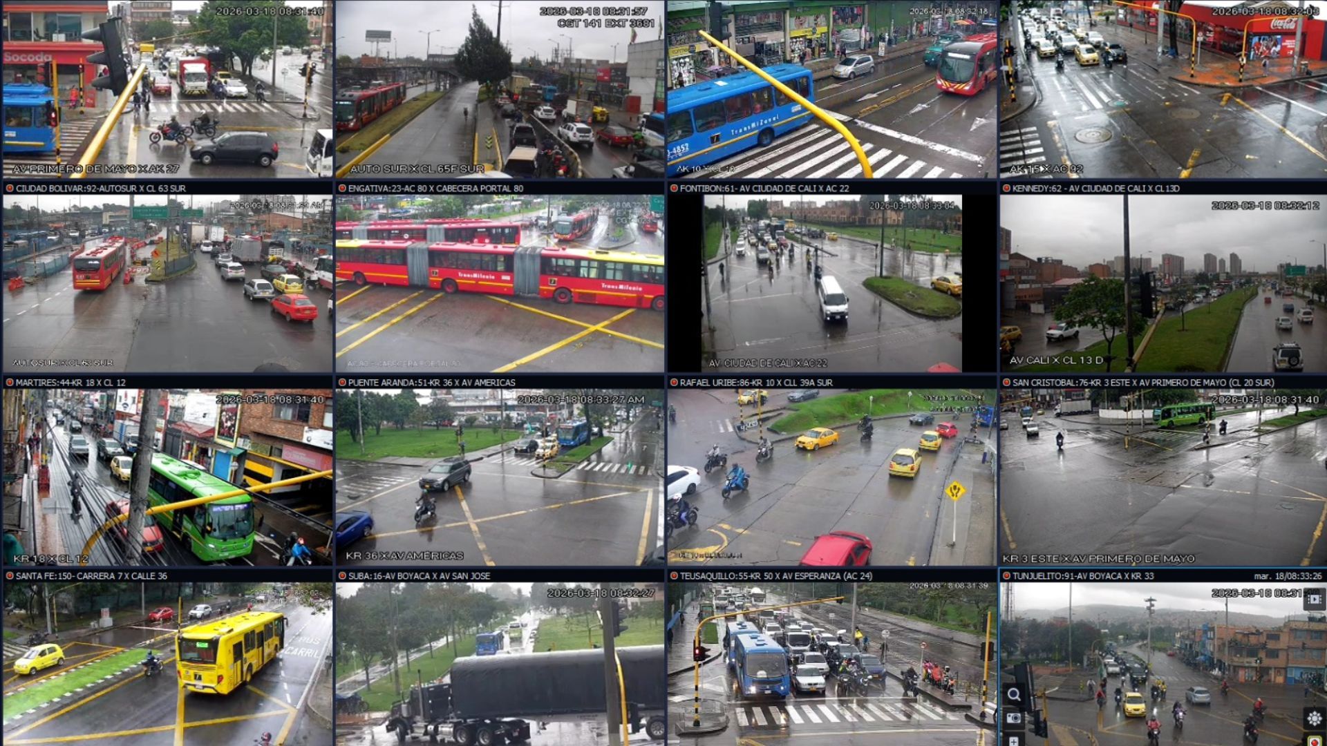 Llueve en Bogotá este 18 de marzo, 2026