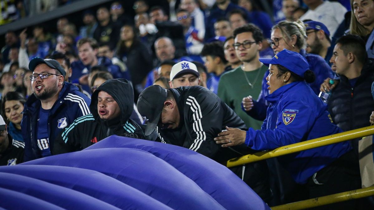 Hinchas de Millonarios en el estadio El Campín