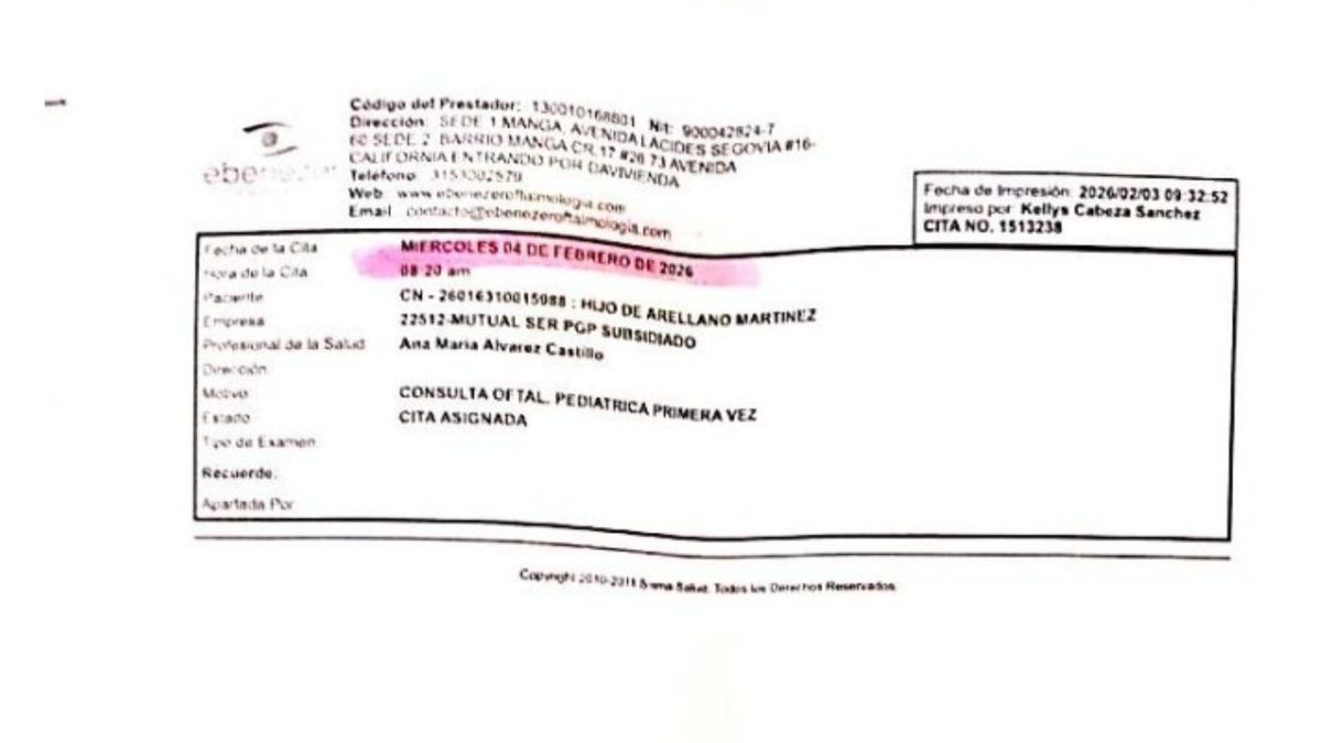 Historia clínica caso bebé en Barranquilla