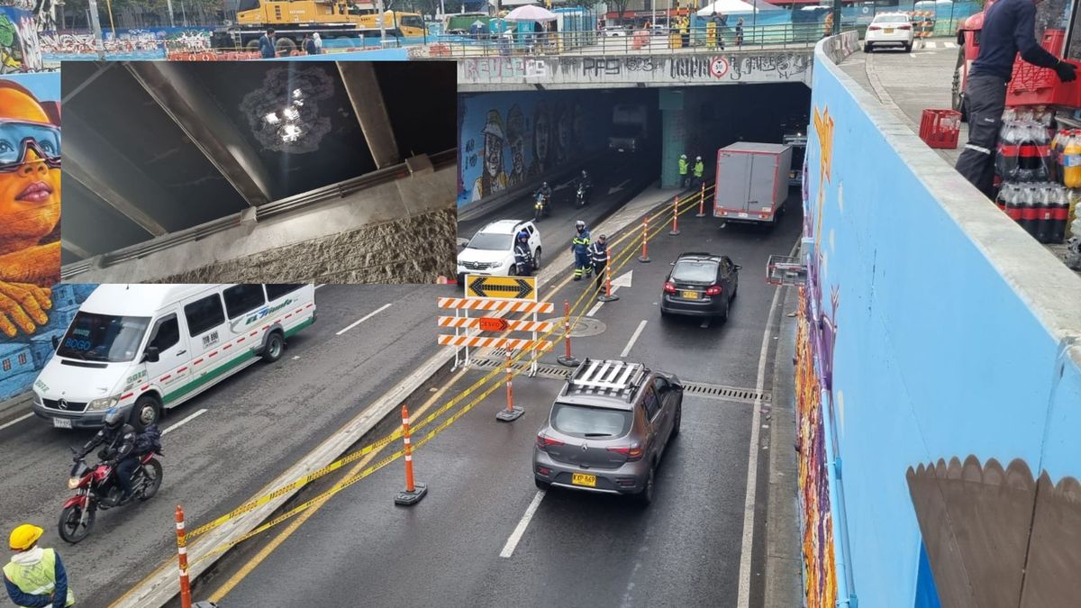 ¡Cerrado el deprimido de la 72! Maquinaria del Metro rompió el techo y llovieron piedras