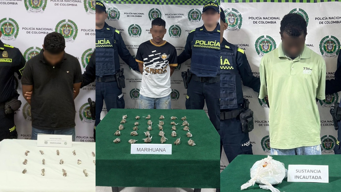 Golpe al microtráfico en Cartagena: cuatro capturados y más de 2 mil dosis de droga incautadas
