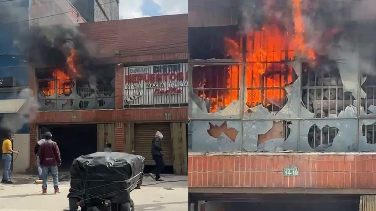 Incendio en el centro de Bogotá