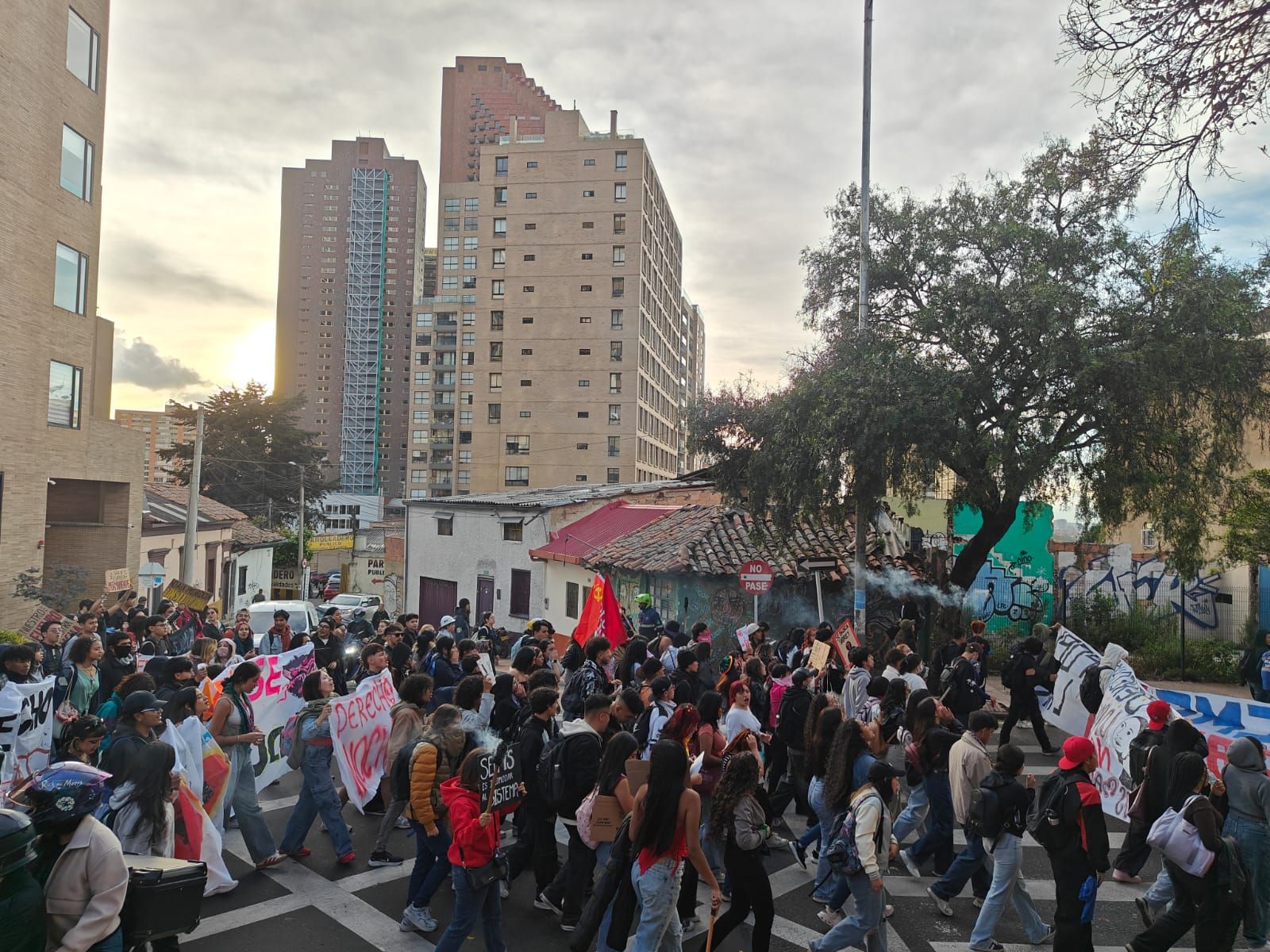 Protesta en la quinta