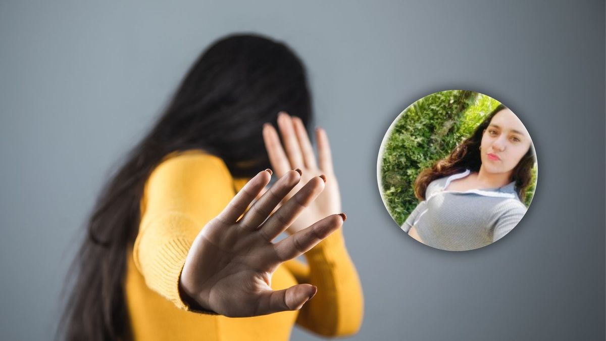 Mujer defendiéndose de agresión y foto de Ximena Cruz