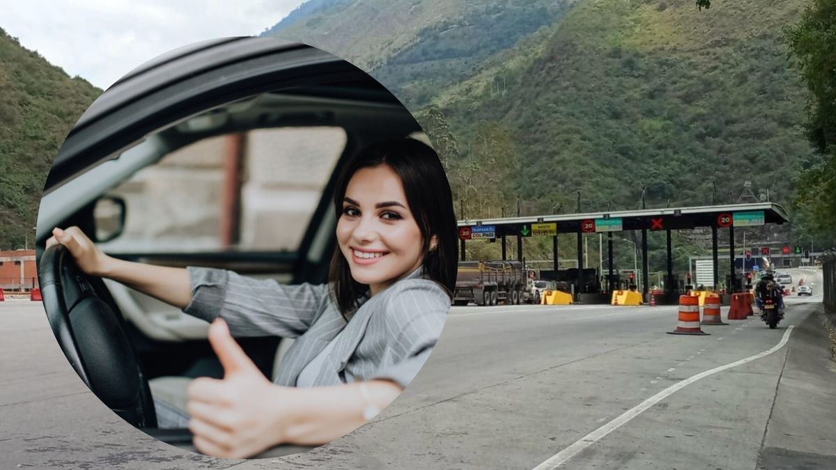 Vía al Llano (fondo) y mujer en un carro