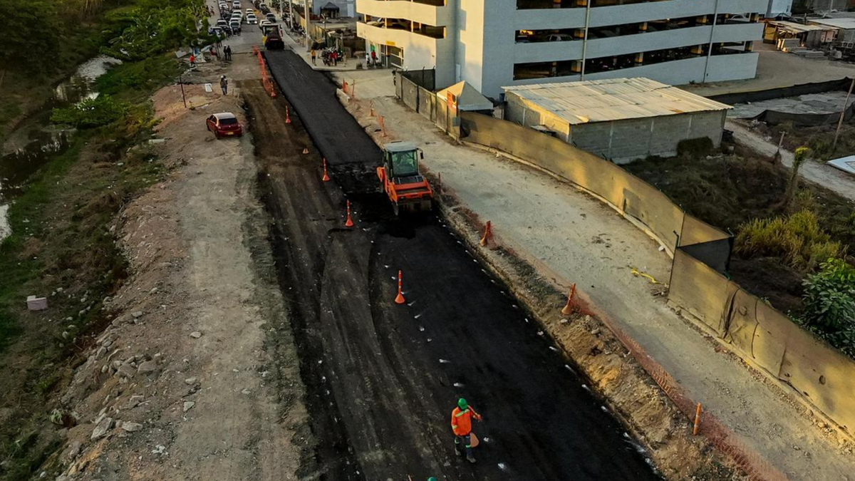 Obras en el Intercambiador de La Carolina en Cartagena