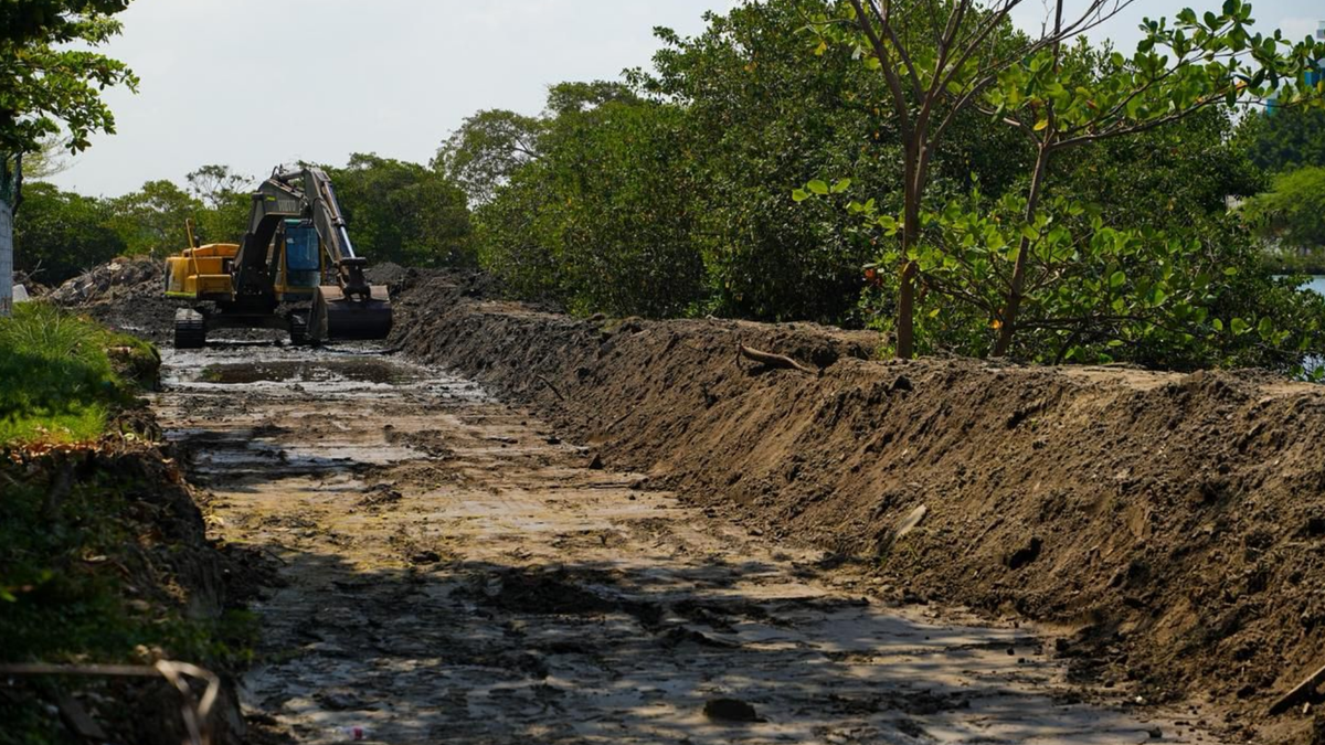 Avanzan las obras en El Laguito, Cartagena