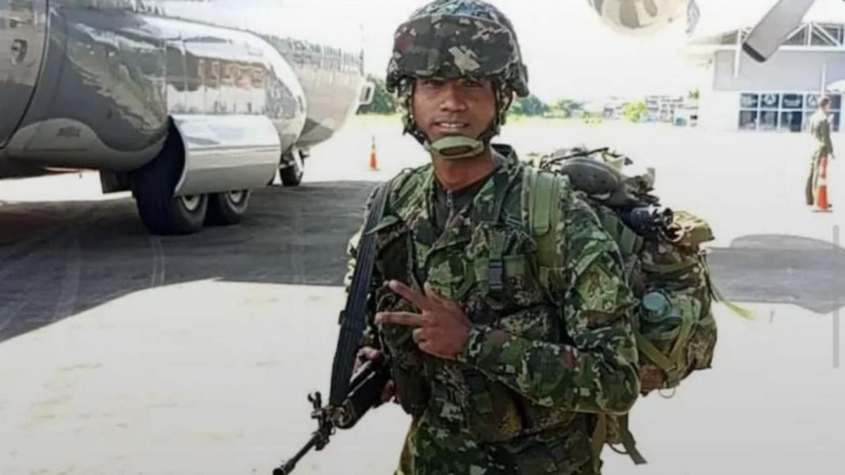 Soldado bolivarense Rafael Santos Guerra