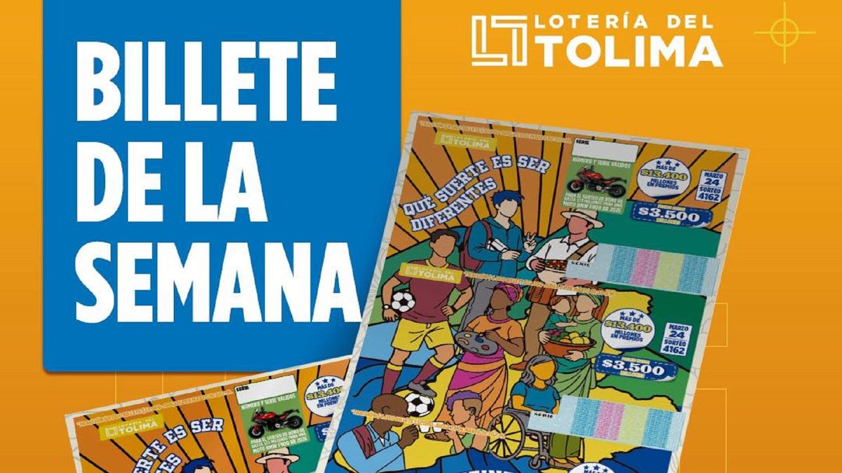 Billete lotería Tolima marzo 24