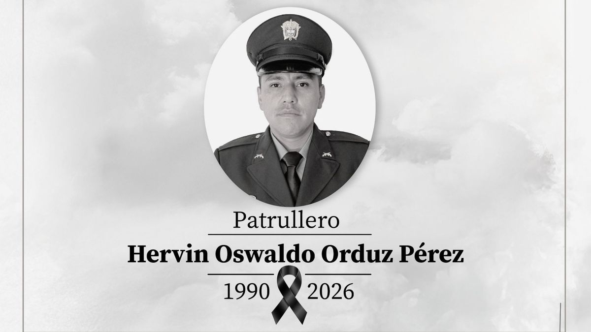 El patrullero Hervin Oswaldo Orduz fue asesinado en San Andrés, Santander.