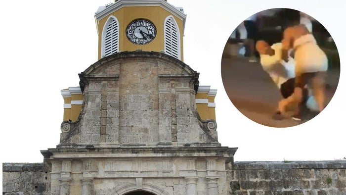 Pelea en el Centro histórico de Cartagena