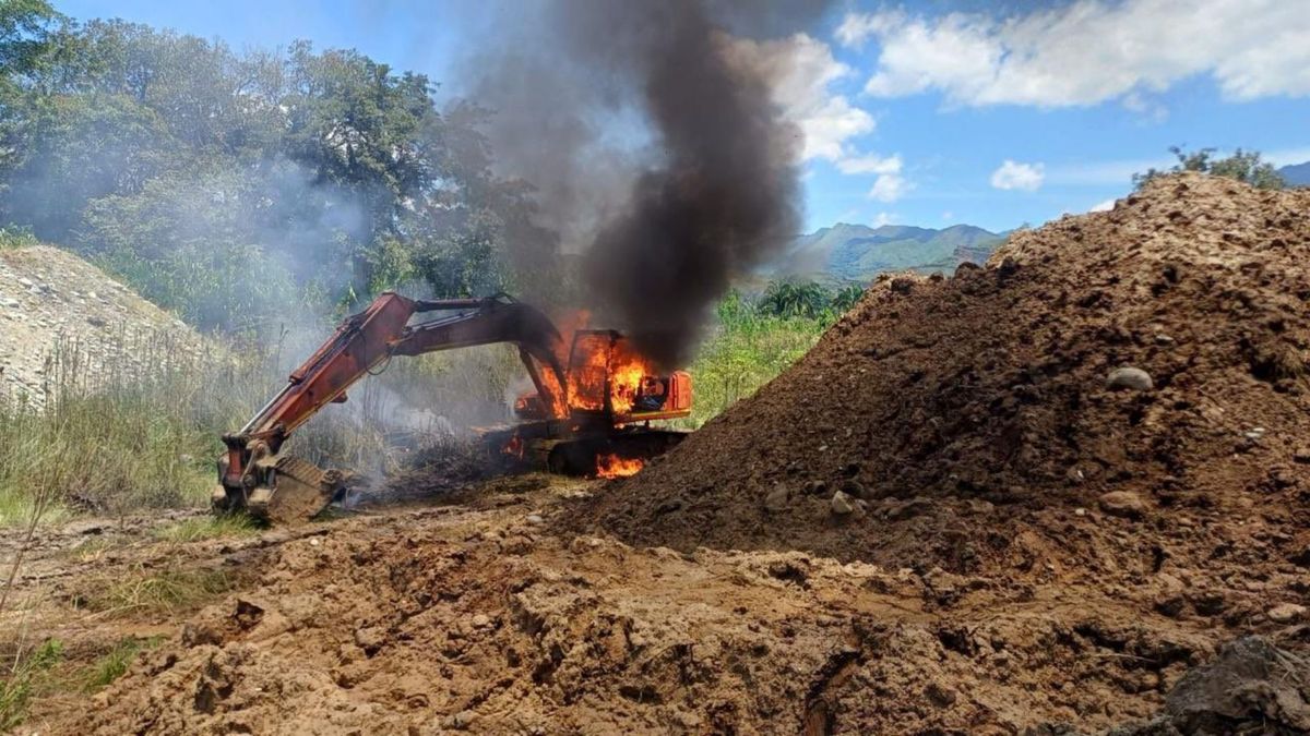 Cadena criminal de minería en Tolima