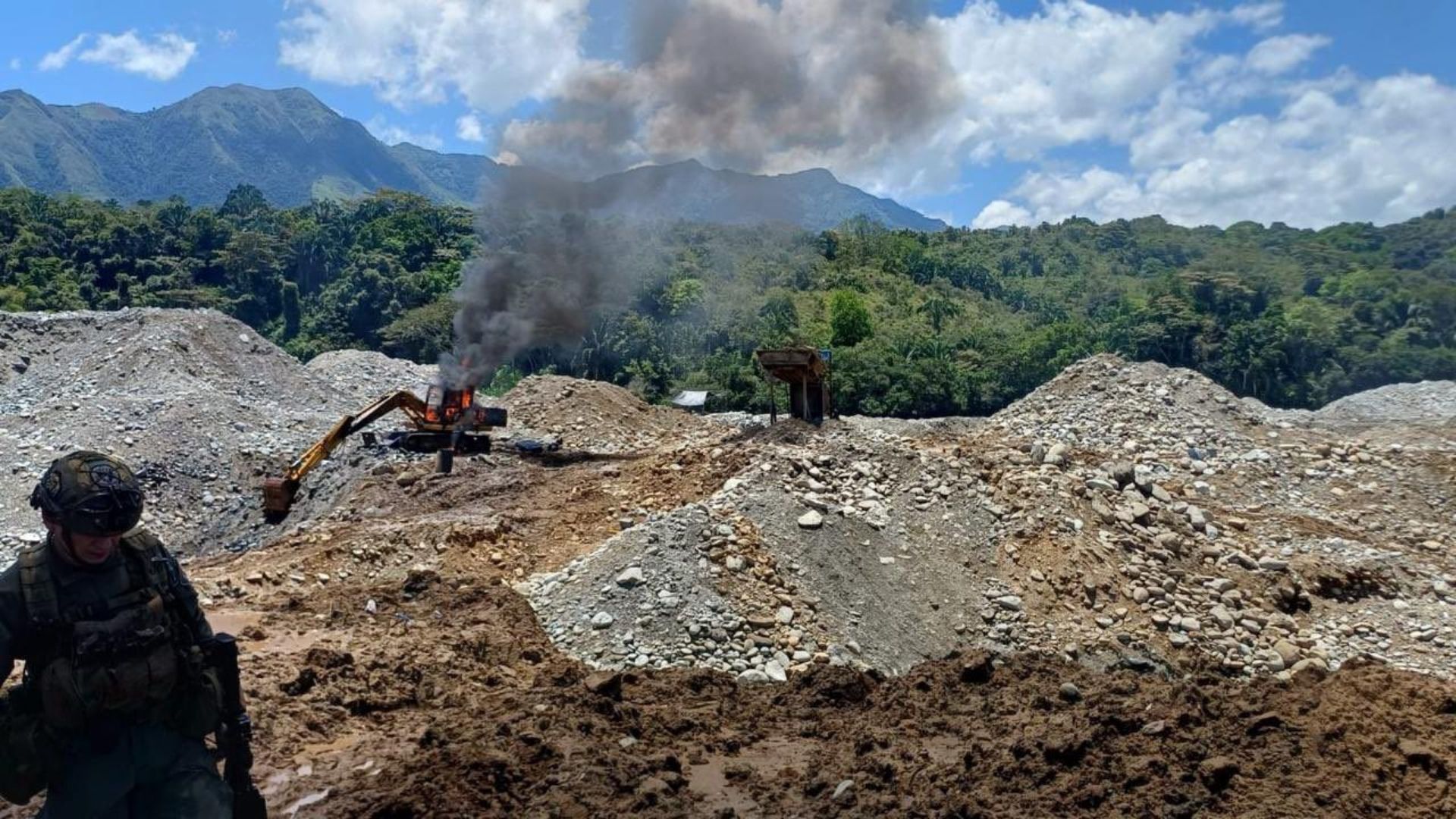 Cadena criminal de minería en Tolima